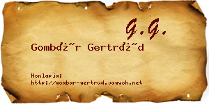 Gombár Gertrúd névjegykártya
